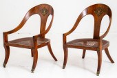REGENCY STYLE MAHOGANY GONDOLA