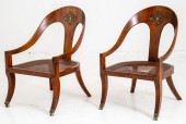 REGENCY STYLE MAHOGANY GONDOLA