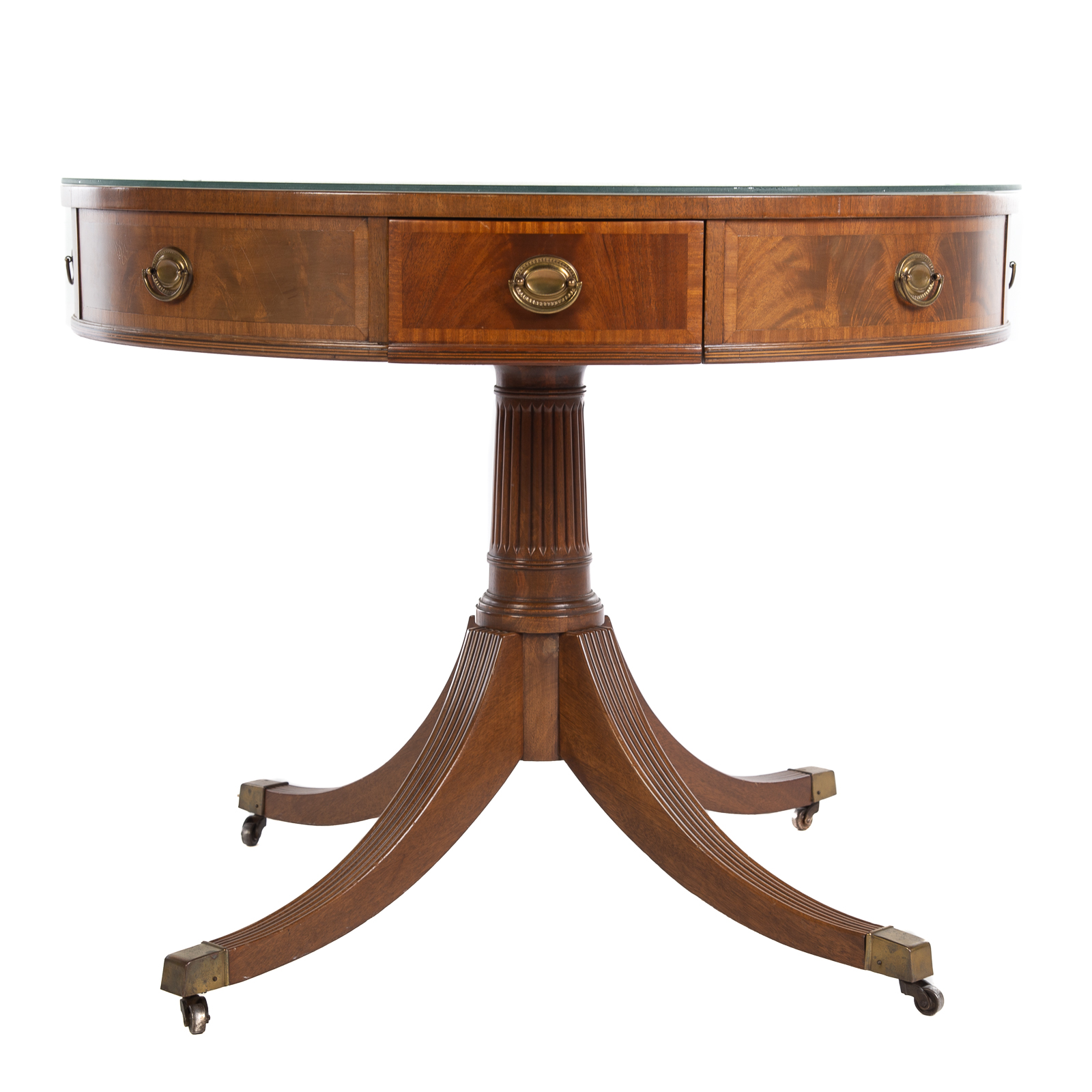 REGENCY STYLE MAHOGANY LEATHER