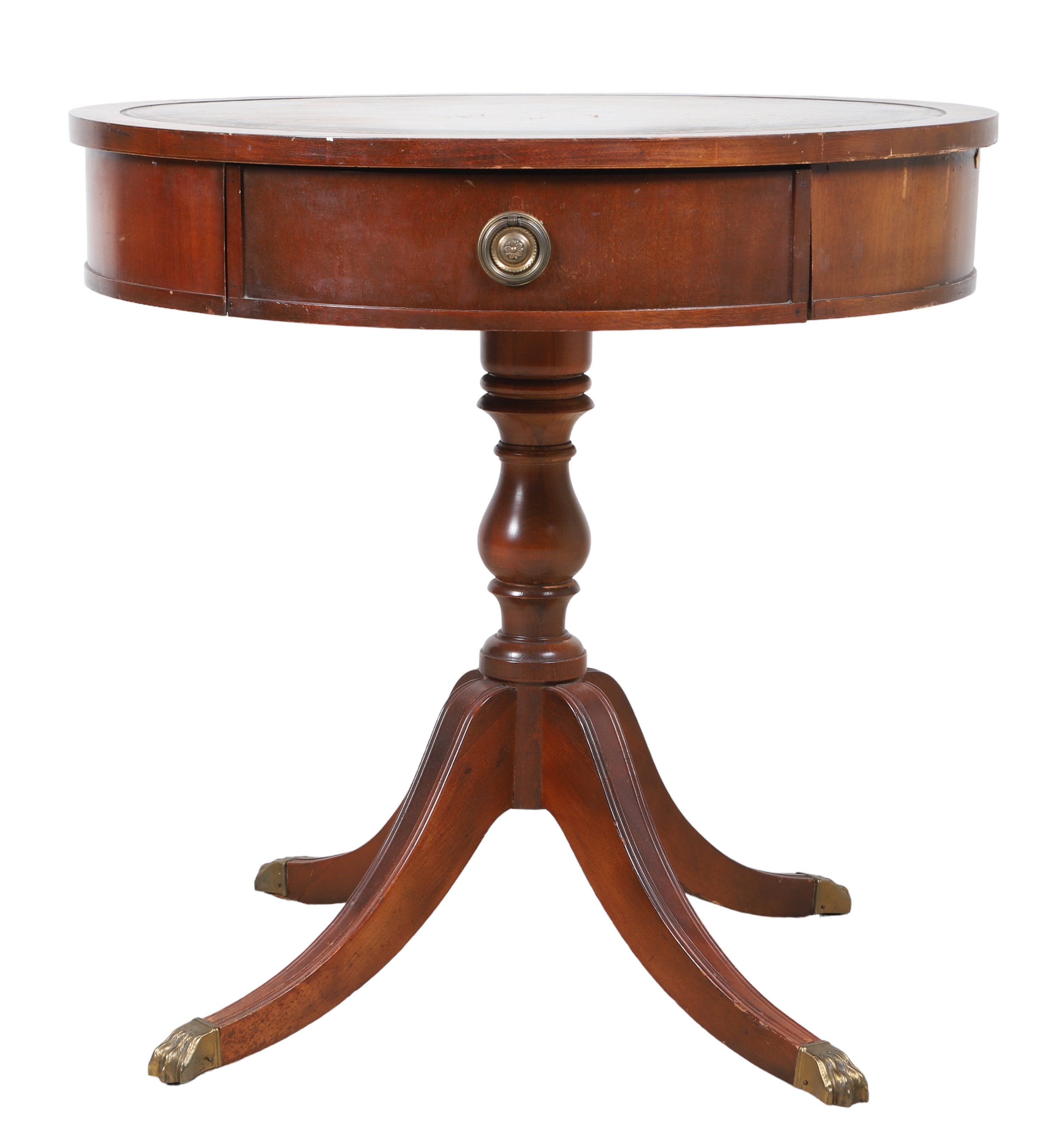 Regency style mahogany leather