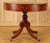 REGENCY STYLE MAHOGANY LEATHER