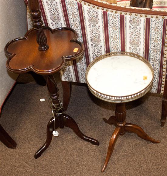 Regency style mahogany marble top