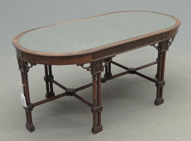 Regency style mahogany mirrored top