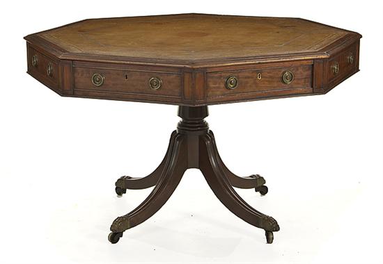 Regency style mahogany octagonal