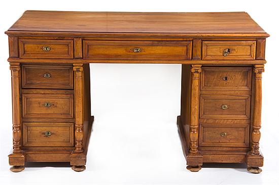 Regency style mahogany partner's