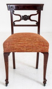 REGENCY STYLE MAHOGANY SIDE CH