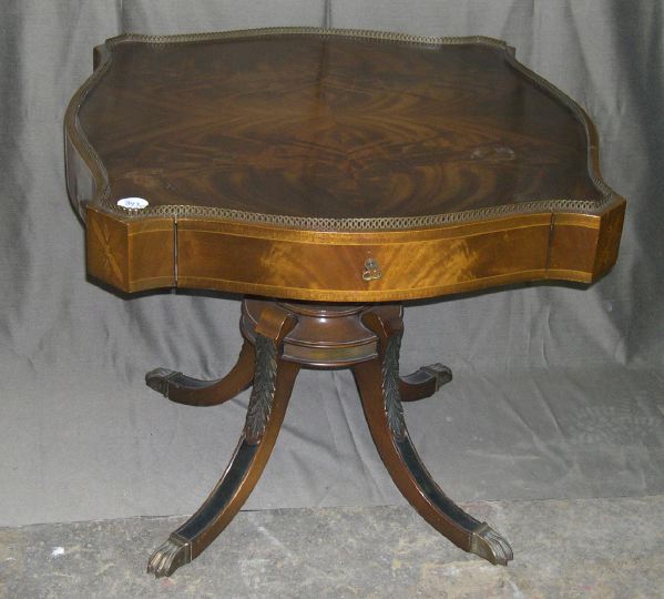 Regency-Style Mahogany Side Table,