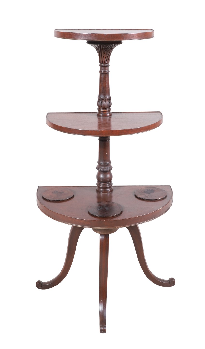 Regency style mahogany tiered