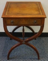 REGENCY STYLE MAHOGANY TOOLED
