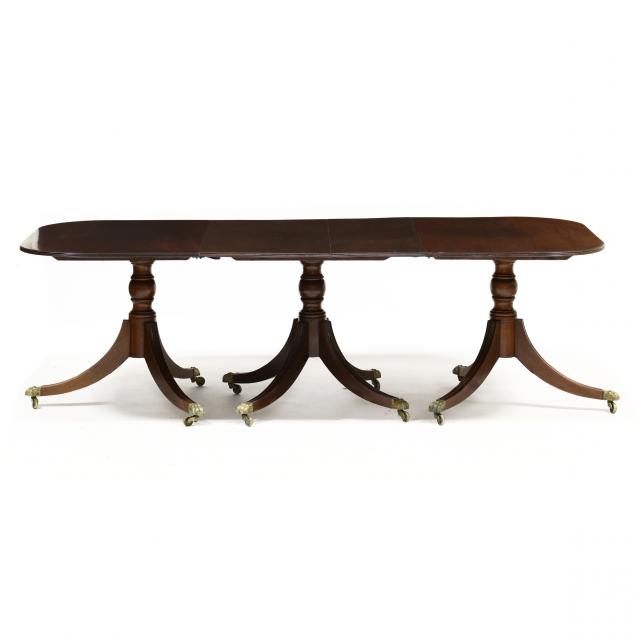REGENCY STYLE MAHOGANY TRIPLE