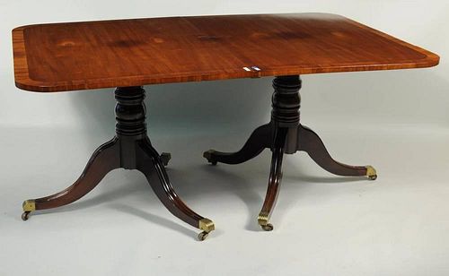 REGENCY STYLE MAHOGANY TWO PEDESTAL