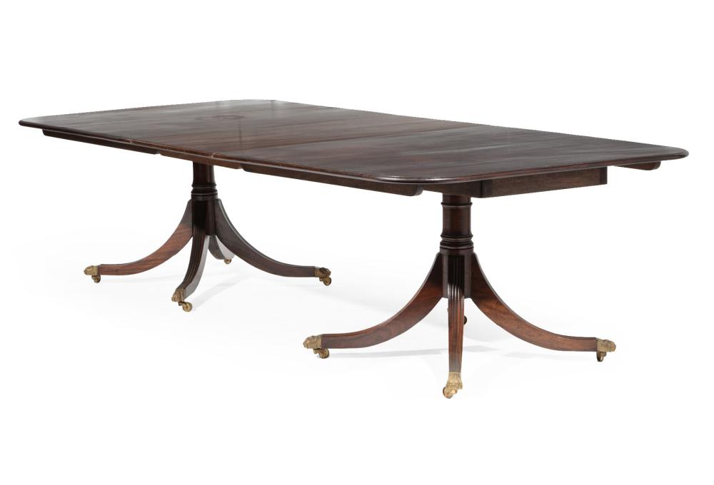 REGENCY-STYLE MAHOGANY TWO PEDESTAL