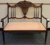REGENCY STYLE MAHOGANY UPHOLST