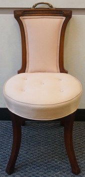 REGENCY STYLE MAHOGANY UPHOLST