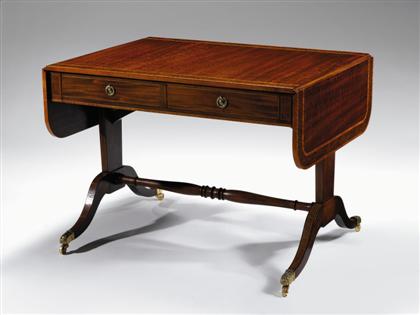 Regency style mahogany walnut and