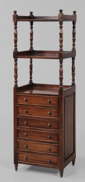 Regency Style Mahogany Whatnot