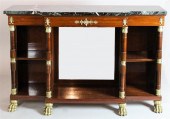 REGENCY STYLE MARBLE TOP MAHOG