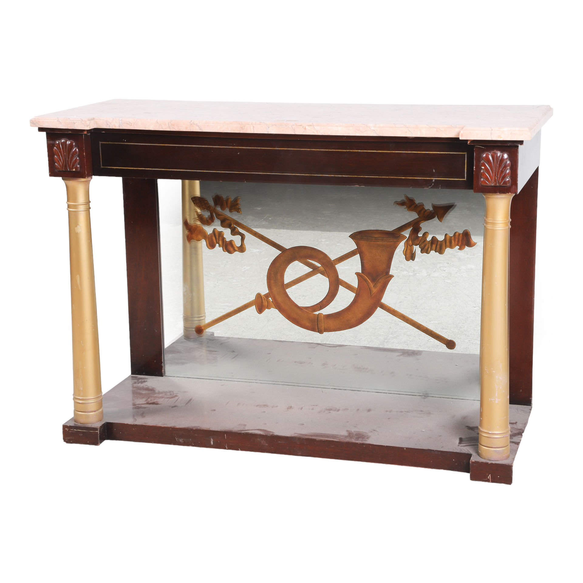 Regency style marbletop pier