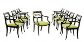 Regency style paint and gilt-d