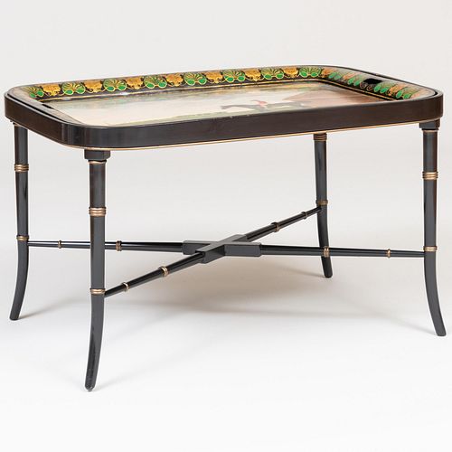 REGENCY STYLE PAINTED TOLE TRAY