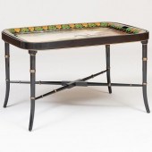 REGENCY STYLE PAINTED TOLE TRA