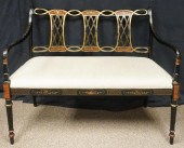 REGENCY STYLE PAINTED WOOD UPH