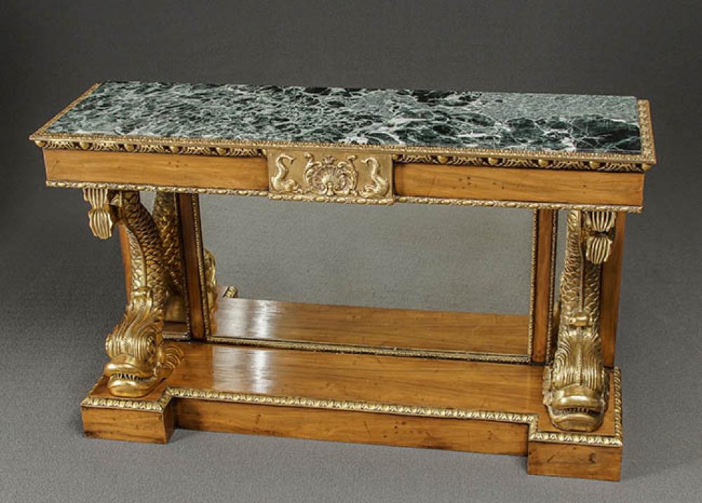 REGENCY STYLE PARTIAL GILT