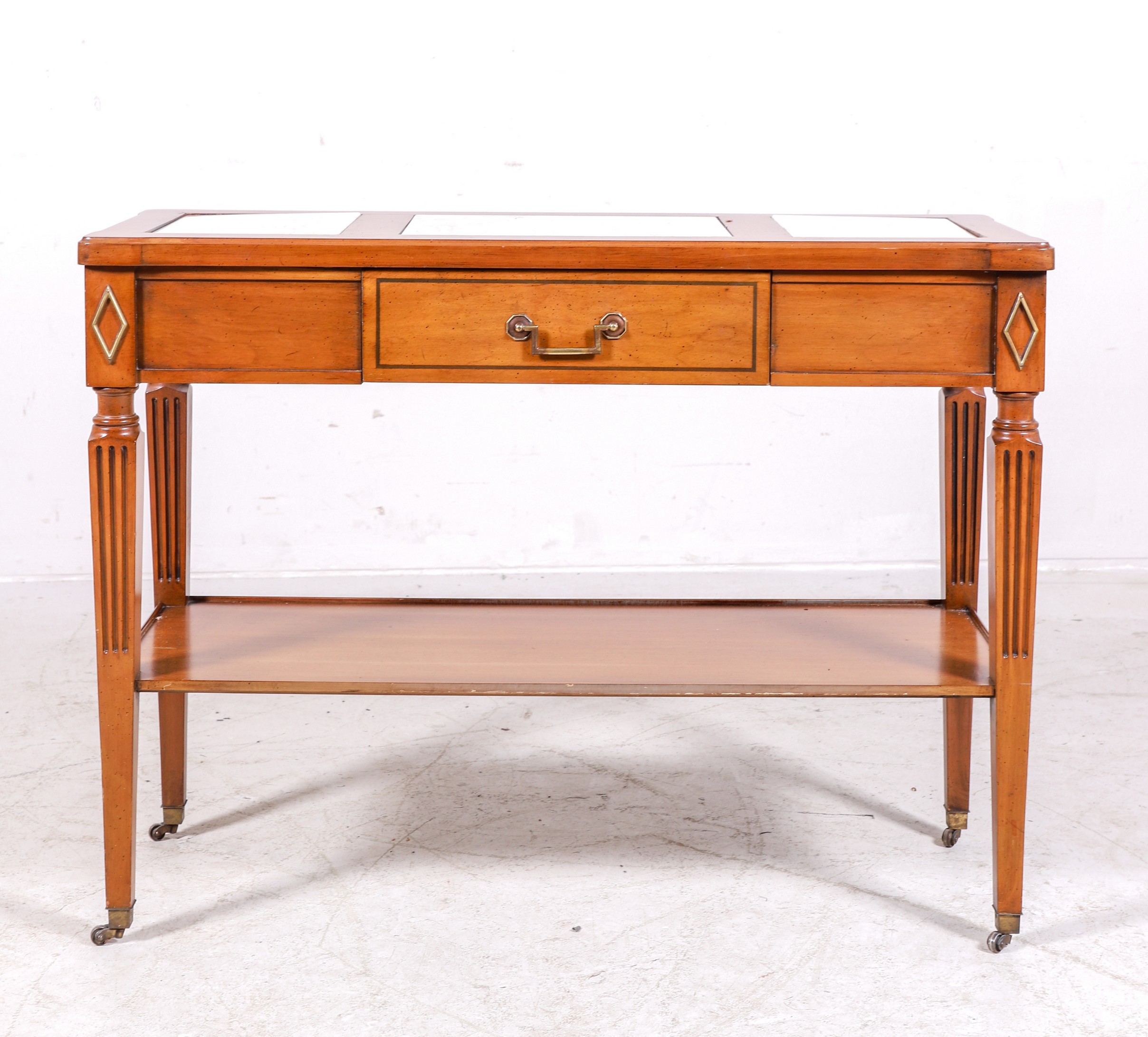 Regency style serving cart, three