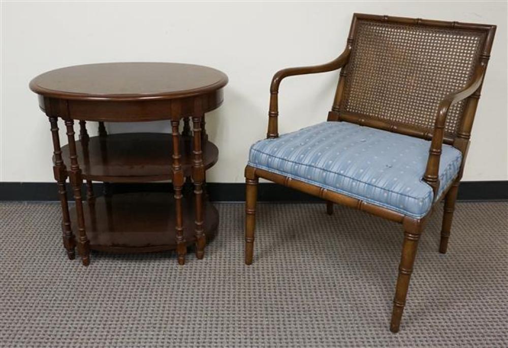 REGENCY STYLE STAINED BAMBOO TURNED