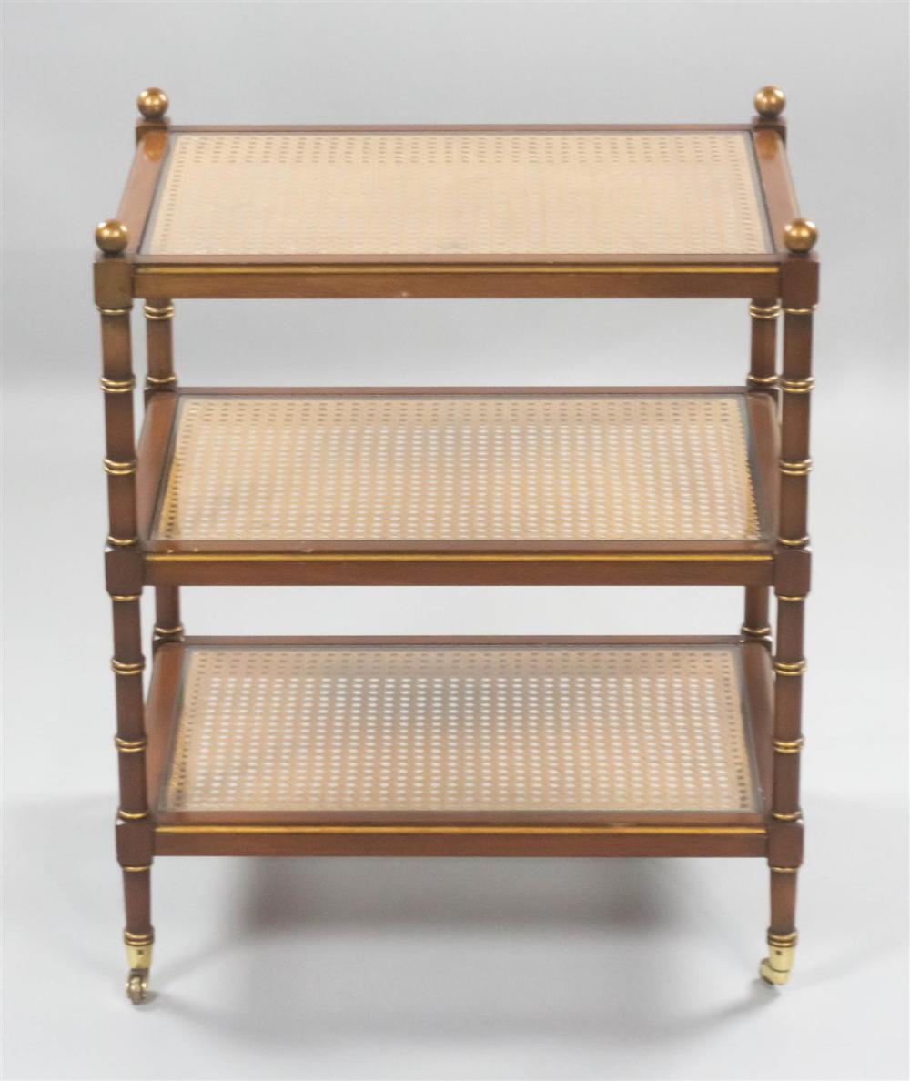 REGENCY STYLE THREE-TIER MAHOGANY