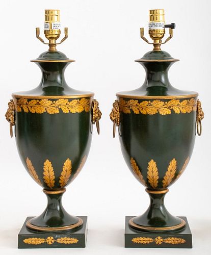 REGENCY STYLE TOLE PEINTE URN