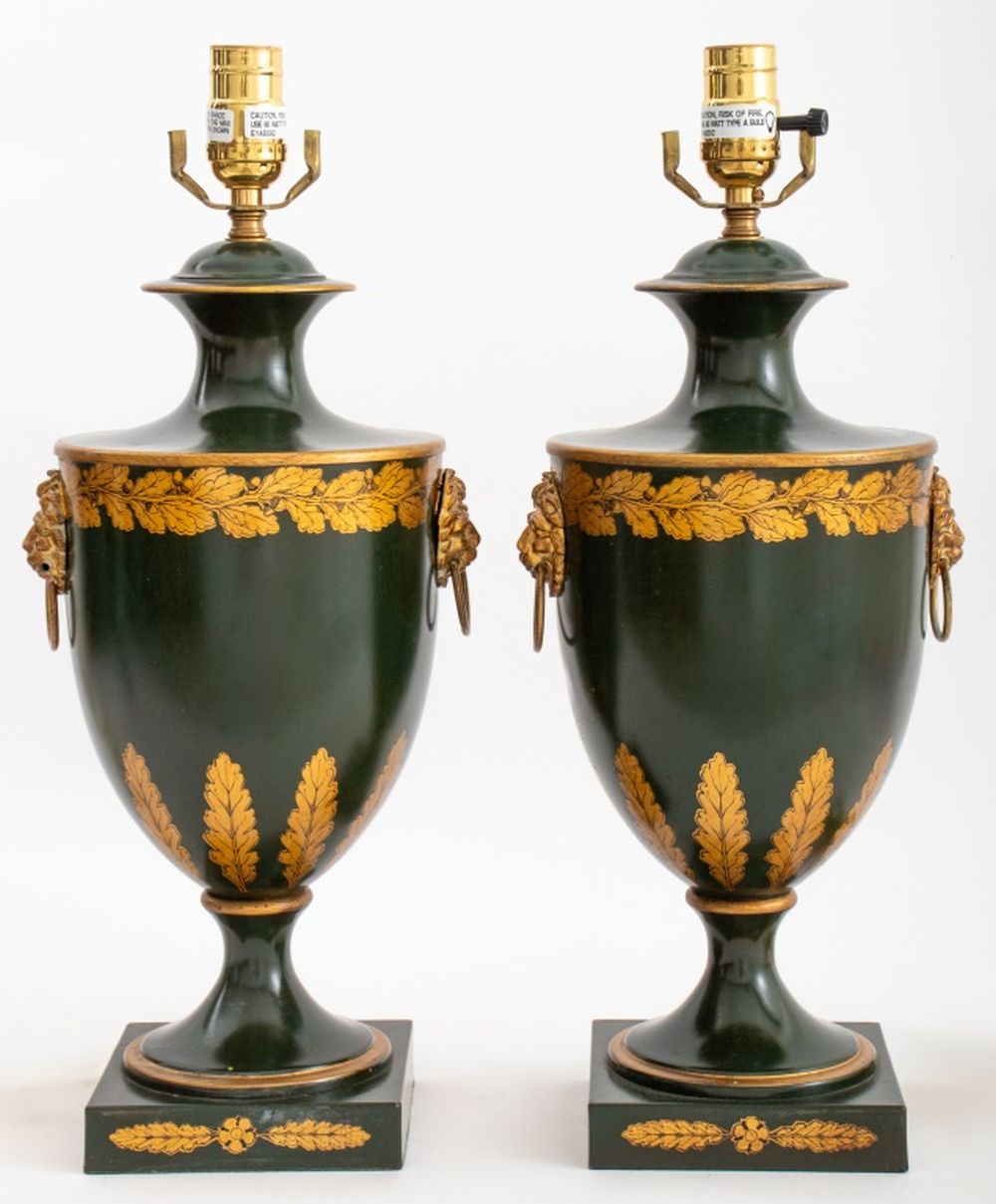 REGENCY STYLE TOLE PEINTE URN