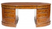 REGENCY-STYLE TOOLED LEATHER O