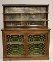 REGENCY STYLE WOOD AND BRASS C