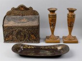 REGENCY TOLE PEINTE CANDLESTIC