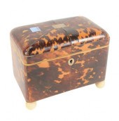 REGENCY TORTOISESHELL TEA CADD