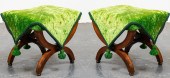 REGENCY VELVET AND WALNUT CURU