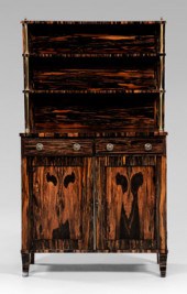 Regency zebra wood veneered ch
