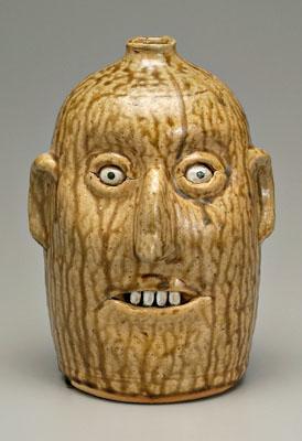Reggie Meaders stoneware face jug