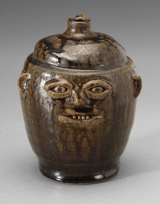 Reggie Meaders stoneware face jug