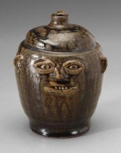 Reggie Meaders stoneware face
