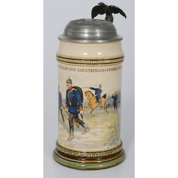 Regimental Mettlach Stein German. A
