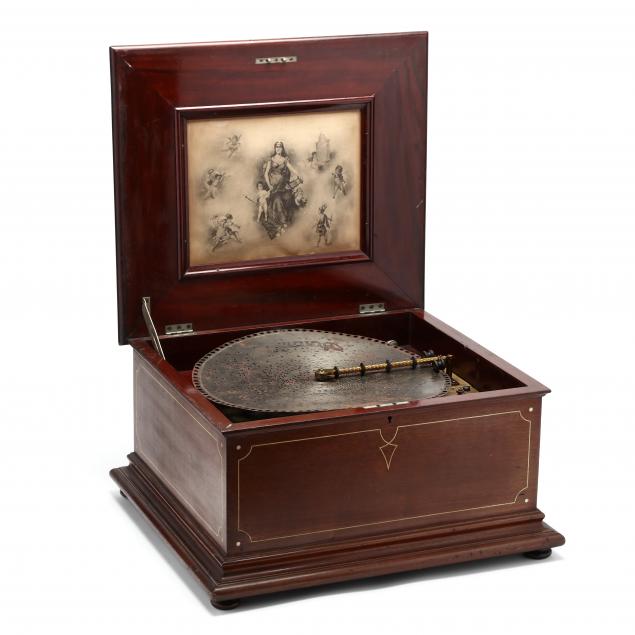 REGINA, INLAID MAHOGANY DISC