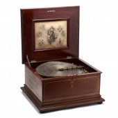 REGINA, INLAID MAHOGANY DISC M