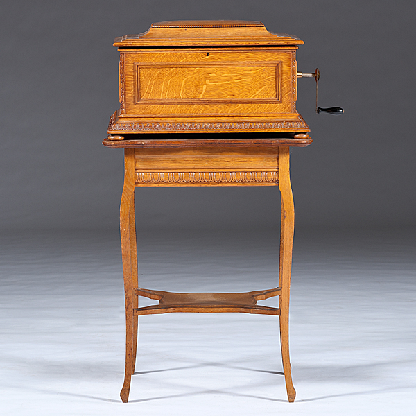 Regina Music Box on Stand and Discs