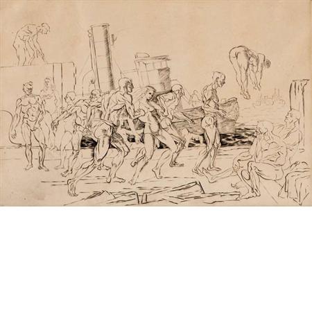 Reginald Marsh BATHERS ON THE