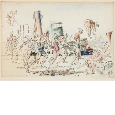 Reginald Marsh BATHERS ON THE