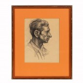 REGINALD MARSH, PORTRAIT DRAWI