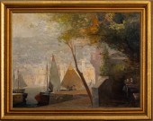 REINO HARSTI CITYSCAPE OIL ON