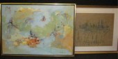 REISS, Stella. 2 Paintings: 1